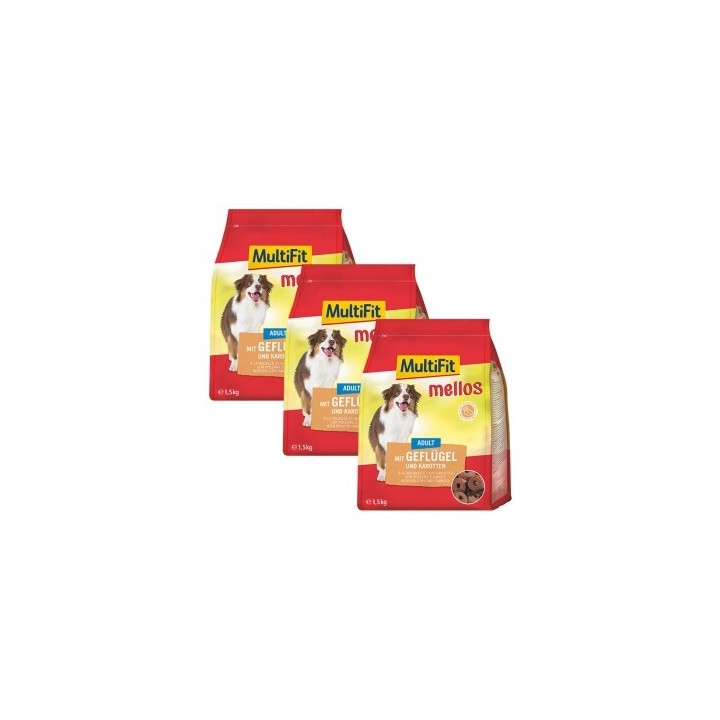 MultiFit Mellos 3x1,5kg Geflügel und Karotten