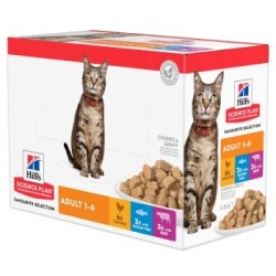 Hill's Science Plan Adult Huhn, Seefisch und Rind 12x85 g