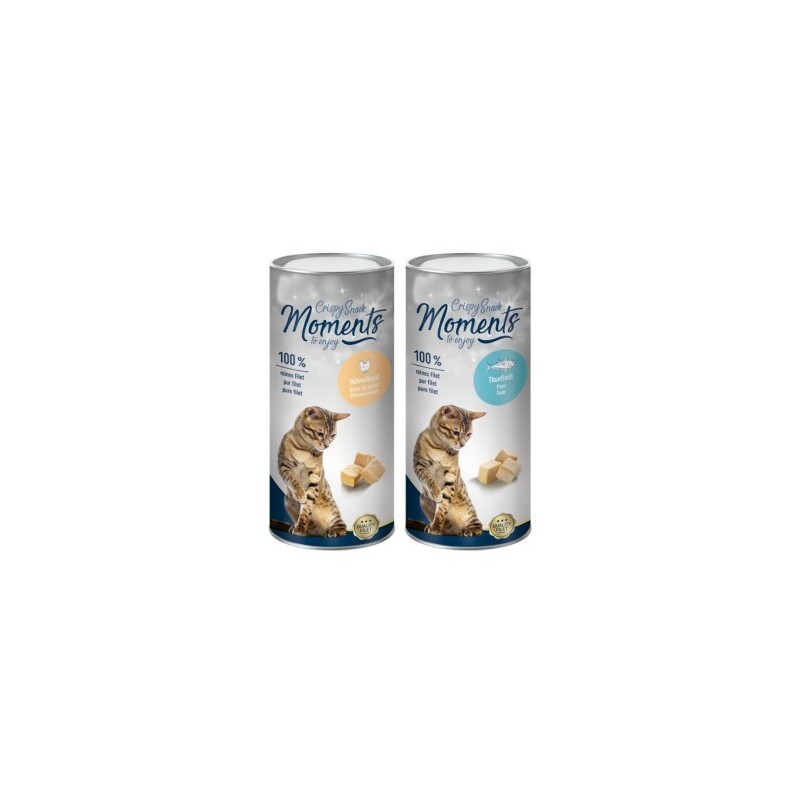 MOMENTS Crispy Snack Thunfisch, Geflügel 2x25 g
