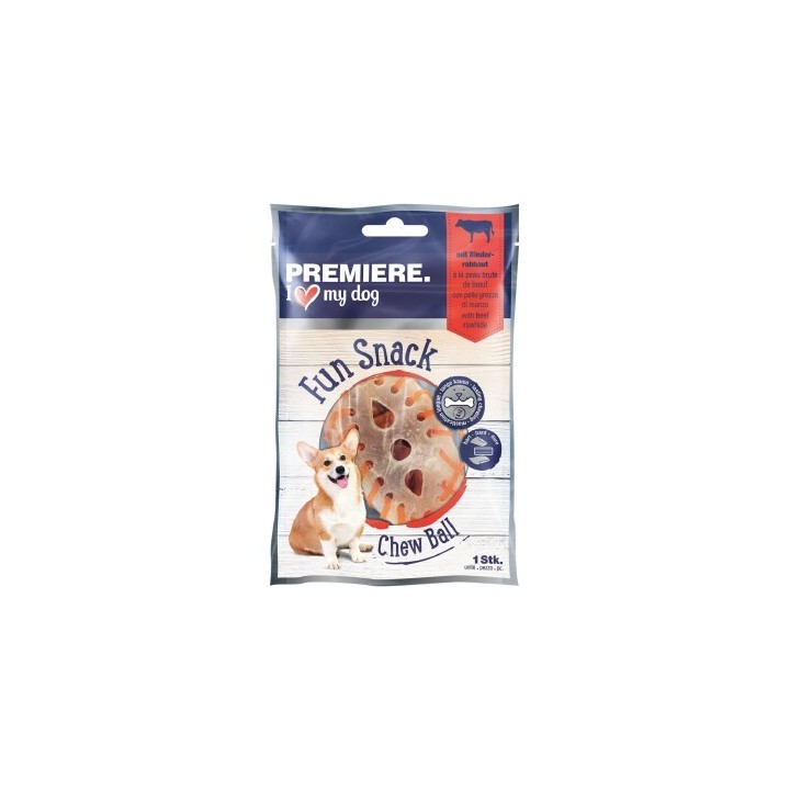 PREMIERE Kauball mit Rinderrohhaut 4 x 38g