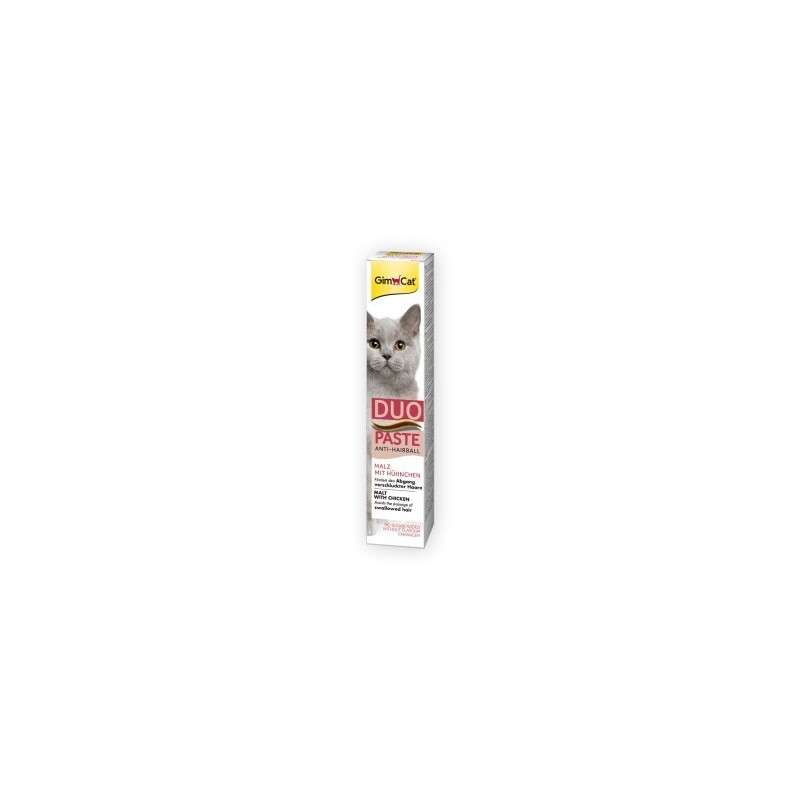 GimCat DUO Paste Anti-Hairball Hühnchen und Malz 2x50 g