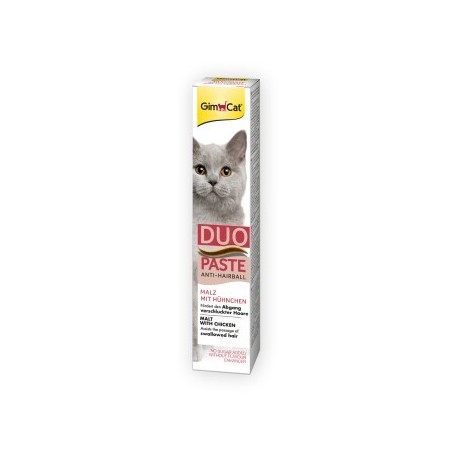 GimCat DUO Paste Anti-Hairball Hühnchen und Malz 2x50 g