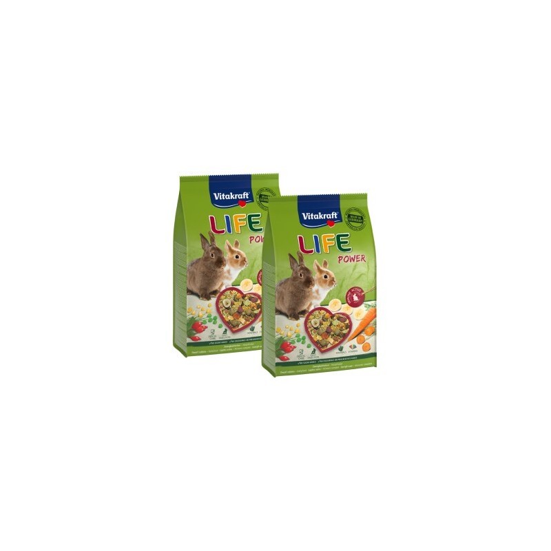 Vitakraft LIFE POWER Zwergkaninchen 2x1,8 kg