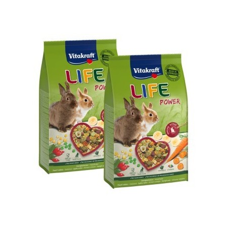 Vitakraft LIFE POWER Zwergkaninchen 2x1,8 kg