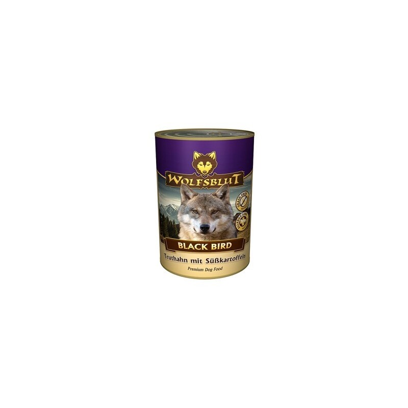 WOLFSBLUT Adult Black Bird - Truthahn mit Süßkartoffeln - 6x395g