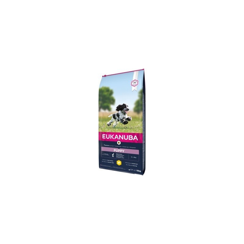 EUKANUBA Trockenfutter Hund Medium Breed Puppy, Huhn 15 kg