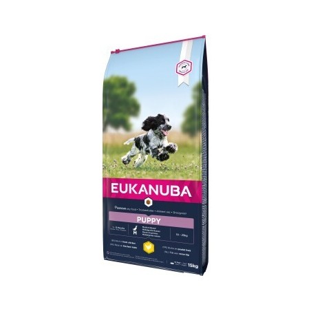 EUKANUBA Trockenfutter Hund Medium Breed Puppy, Huhn 15 kg