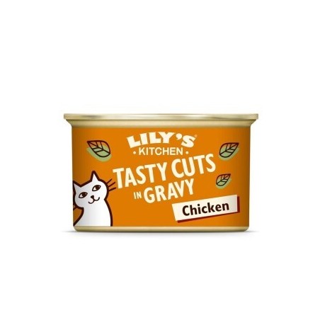 LILY'S KITCHEN Nassfutter Katze Adult Tasty Cuts in Sauce Huhn 24x85 g
