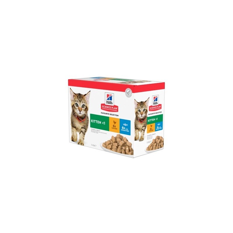 Hill's Science Plan Kitten Multipack Fisch und Huhn 12x85 g