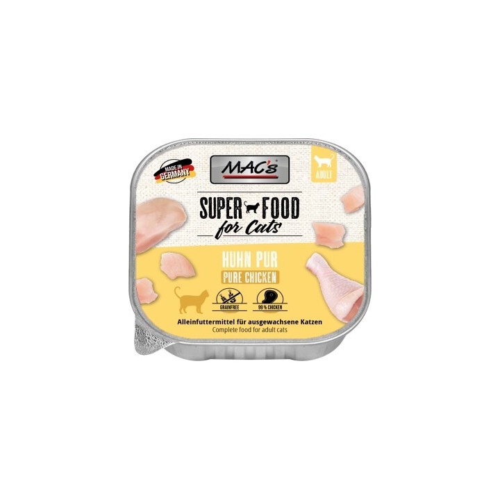 MAC's Nassfutter Katze Adult Huhn pur 16x100 g