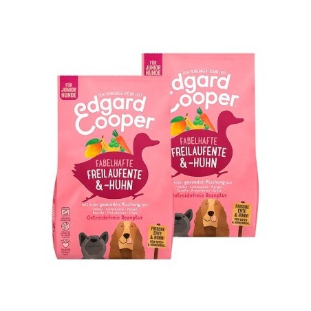 Edgard & Cooper Fabelhafte Freilaufente & -Huhn Junior 2x12 kg