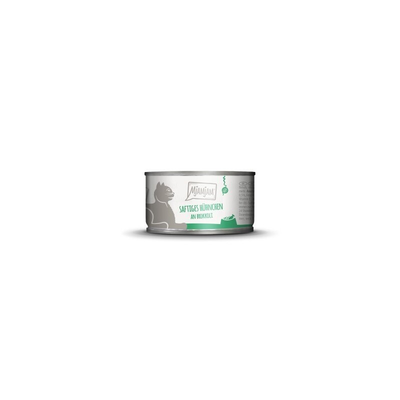 MjAMjAM Nassfutter Katze Adult 6x100 g Huhn und Brokkoli