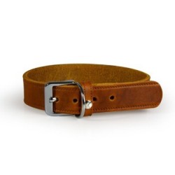 Das Lederband Halsband Weinheim maroon 47 cm, 2,5 cm