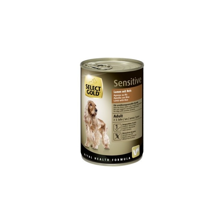 SELECT GOLD Sensitive Adult Lamm mit Reis 12x400 g
