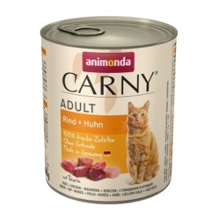 animonda Carny Nassfutter Katze Adult Rind und Huhn 12x800 g