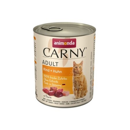 animonda Carny Nassfutter Katze Adult Rind und Huhn 12x800 g