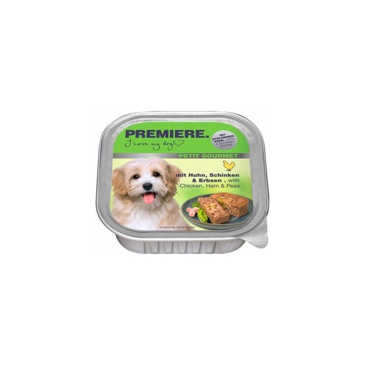 PREMIERE Petit Gourmet Schlemmerkern Huhn, Schinken und Erbsen 22x150 g