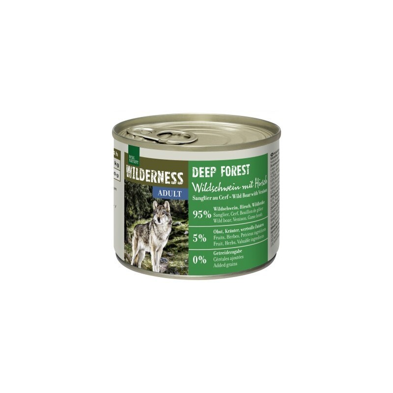 REAL NATURE WILDERNESS Adult Deep Forest, Wildschwein mit Hirsch 12x200 g