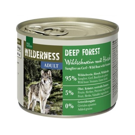 REAL NATURE WILDERNESS Adult Deep Forest, Wildschwein mit Hirsch 12x200 g