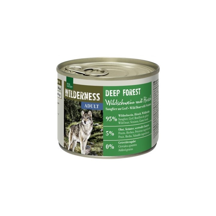REAL NATURE WILDERNESS Adult Deep Forest, Wildschwein mit Hirsch 12x200 g