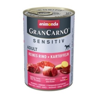 animonda GranCarno Sensitiv Nassfutter Hund Adult, Rind und Kartoffel 12x400 g