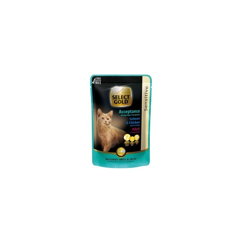 SELECT GOLD Adult Acceptance Huhn mit Leber & Lachs 24x85 g