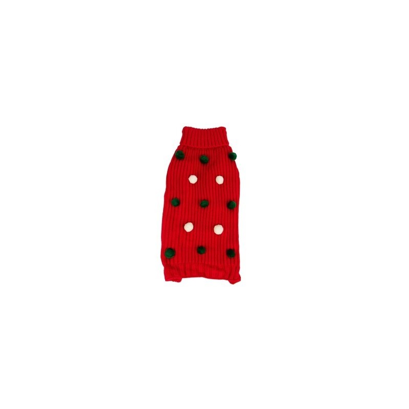 Paw Care Harry Barker Holiday Bommelpullover rot L