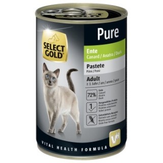 SELECT GOLD Pure Adult Paté Ente 12x400 g