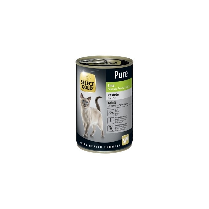 SELECT GOLD Pure Adult Paté Ente 12x400 g
