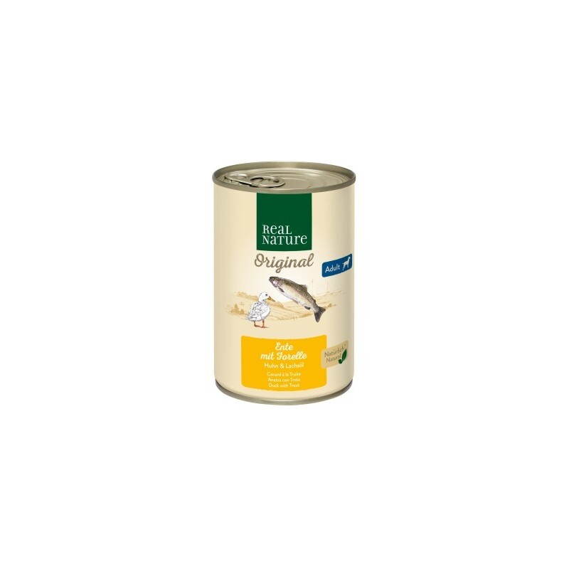 REAL NATURE Adult Ente mit Forelle 12x400 g