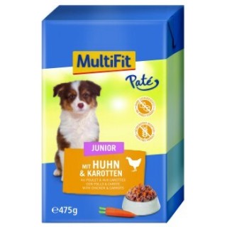 MultiFit in Paté Junior mit Huhn & Karotten 12 x 475 g