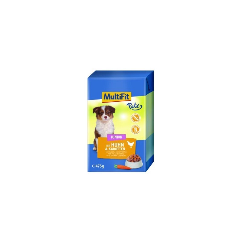 MultiFit in Paté Junior mit Huhn & Karotten 12 x 475 g