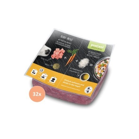 ProCani BARF Komplettmenü TK-Blockware Napffertig Huhn 32x500 g