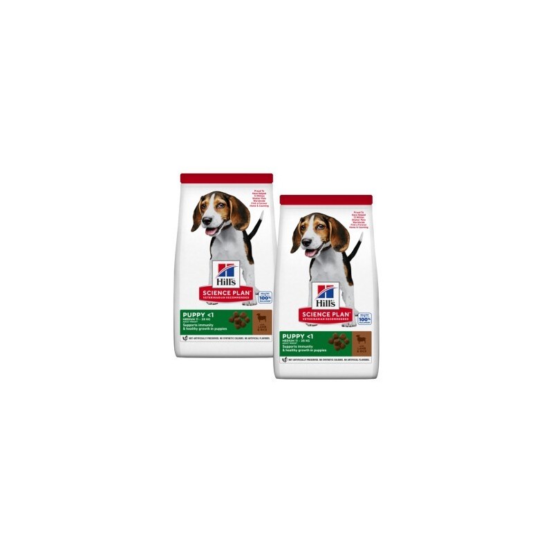 Hill's Science Plan Puppy Medium mit Huhn Lamm und Reis 2x14 kg