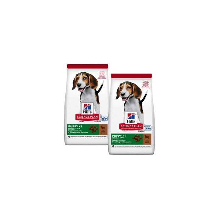 Hill's Science Plan Puppy Medium mit Huhn Lamm und Reis 2x14 kg