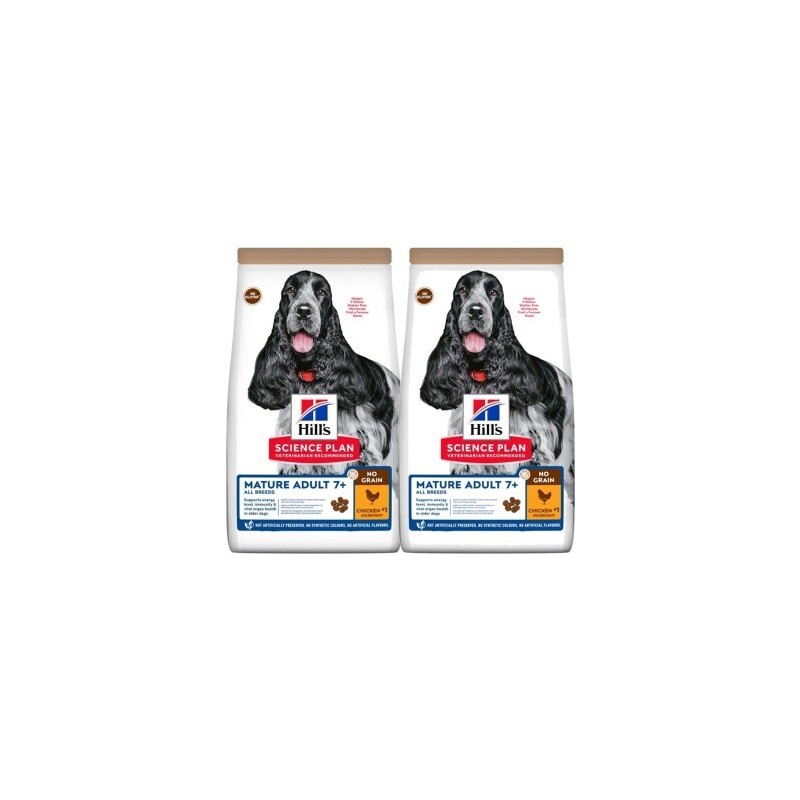 Hill's Science Plan No Grain Mature Adult 7+ mit Huhn ohne Getreide 2x14 kg