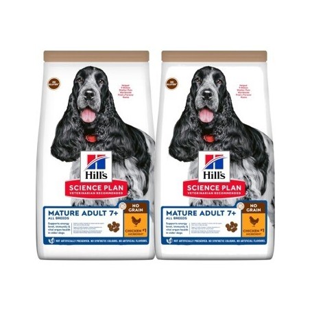 Hill's Science Plan No Grain Mature Adult 7+ mit Huhn ohne Getreide 2x14 kg