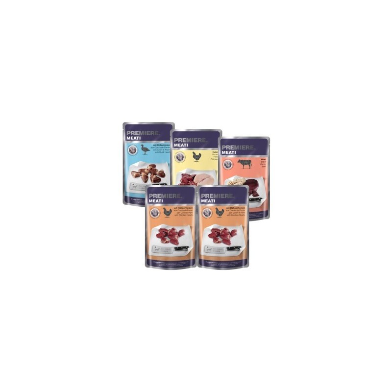 PREMIERE Meati Adult Pouch Mixpaket 5x500g