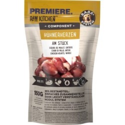 PREMIERE RAW KITCHEN Nassfutter Hund Adult Component, Hühnerherzen 8x150 g