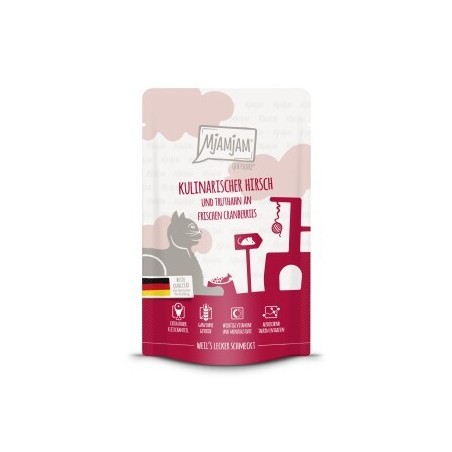 MjAMjAM Nassfutter Katze Adult, Quetschie, Truthahn und Hirsch 12x125 g