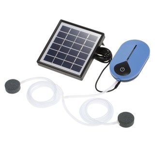 1,5 W 3600 mAh Solar-Sauerstoffpumpe, Aquarium-Oxygenator, Aquarium-Sauerstoffbelüfter, Teichbelüfter, Luftpumpe blau