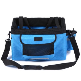 Faltbarer Fahrrad-Frontkorb, abnehmbarer Fahrrad-Haustierkorb, Haustier-Hundekatze-Kaninchen-Träger, Camping-Einkaufstasche s