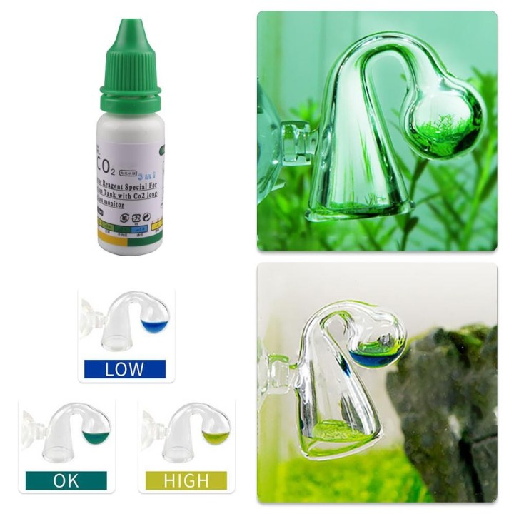 15 ml CO2-Indikatorlösung, PH-Langzeitindikator-Monitor-Tester, verwendet mit Aquarium-CO2-Monitor checker and 15ML