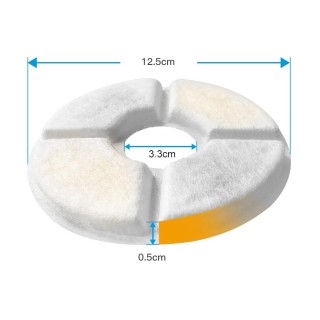 Katzen-Wasserbrunnenfilter, Aktivkohle-Harzfilter, Ersatz, runder Haustier-Wasserspender 8pcs weiß