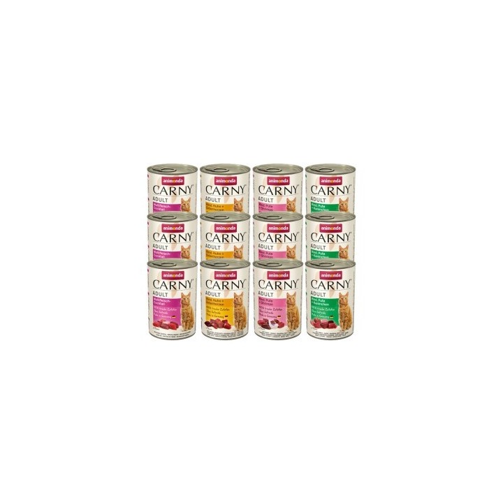animonda Carny Nassfutter Katze Adult, Mixpaket Fleischauswahl 12x400 g Mixpaket 2