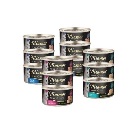 Miamor Feine Filets naturell Mixpaket 12x80g Mixpaket 1