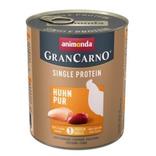 animonda GranCarno Single Protein Nassfutter Hund Adult, Huhn pur 24x800 g