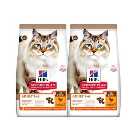 Hill's Science Plan No Grain Adult mit Huhn ohne Getreide 2x1.5 kg