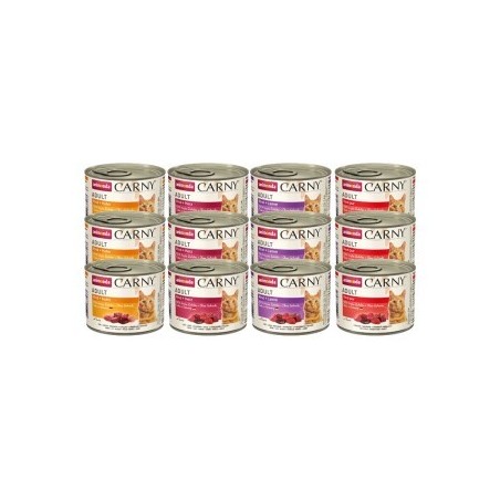 animonda Carny Nassfutter Katze Adult, Mixpaket Fleischauswahl 12x200 g Mixpaket 1