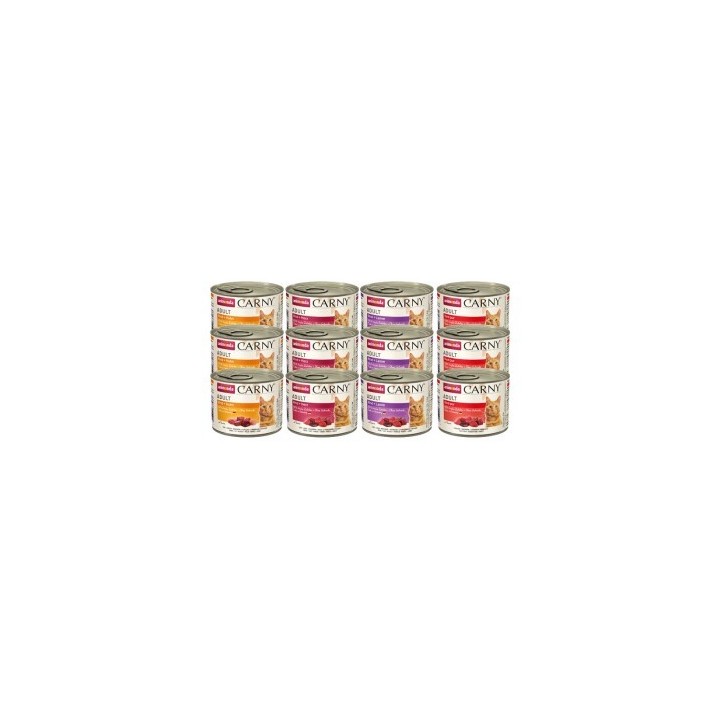 animonda Carny Nassfutter Katze Adult, Mixpaket Fleischauswahl 12x200 g Mixpaket 1